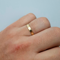 Alianças De Casamento Reta Polida 3mm Ouro 18k + Brindes - loja online