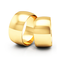Alianças De Casamento Abaulada Polida 10mm Ouro18k + Brindes