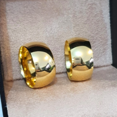 Alianças De Casamento Abaulada Polida 10mm Ouro18k + Brindes - loja online