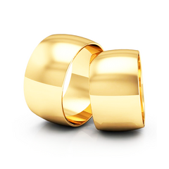 Alianças De Casamento Abaulada Polida 11mm Ouro18k + Brindes