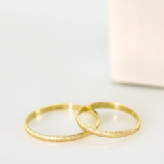 Alianças De Casamento Abaulada Diamantada 2mm Ouro 18k Legítima Brindes - comprar online