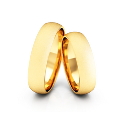 Alianças De Casamento Abaulada Diamantado 5mm Ouro18k Brindes