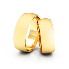 Alianças De Casamento Abaulada Diamantada 7mm Ouro 18k Brindes