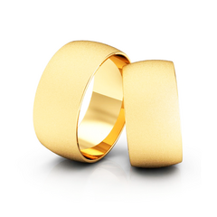 Alianças Casamento Abaulada Diamantada 8mm Ouro 18k Brindes
