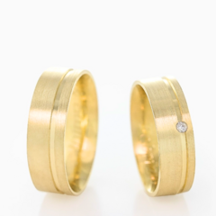 Alianças De Casamento Reta 1 Friso Fosca 6mm Ouro18k + Brindes na internet
