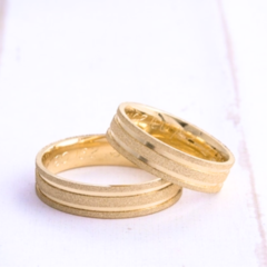 Alianças De Casamento Diamantada 5mm Frisos Ouro18k + Brindes na internet