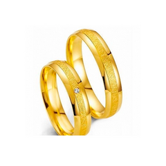 Alianças De Casamento Polidas E Diamantadas 5mm Ouro18k + Brindes