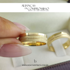 Alianças De Casamento 5mm Ouro 18k Maciço + Brindes (1001) - Bonita de Prata