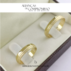 Alianças De Casamento 4mm Ouro 18k Maciço + Brindes (1003) na internet