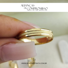 Alianças De Casamento 4mm Ouro 18k Maciço + Brindes (1010) - Bonita de Prata