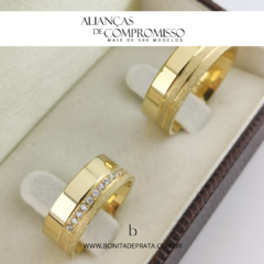 Alianças De Casamento 7mm Ouro 18k Maciço + Brindes (1017) - Bonita de Prata