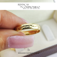 Alianças De Casamento 4mm Ouro 18k Maciço + Brindes (1018) na internet