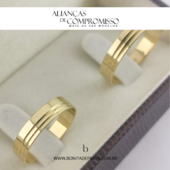 Alianças De Casamento 4mm Ouro 18k Maciço + Brindes (1023) na internet