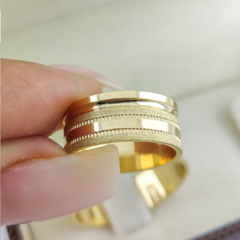 Alianças De Casamento 7mm Ouro 18k Maciço + Brindes (1025) - loja online