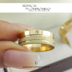 Alianças De Casamento 7mm Ouro 18k Maciço + Brindes (1028) - Bonita de Prata