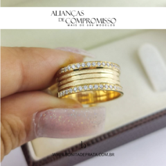 Alianças De Casamento 8mm Ouro 18k Maciço + Brindes (1032) - Bonita de Prata