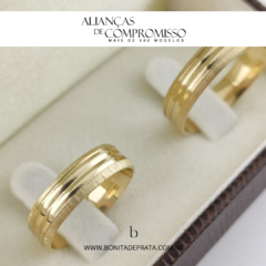 Alianças De Casamento 5mm Ouro 18k Maciço + Brindes (1043) na internet