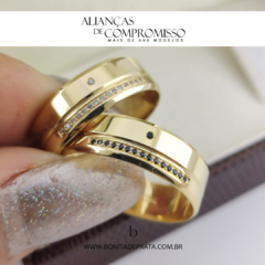 Alianças De Casamento 6mm Ouro 18k Maciço + Brindes (1045) - Bonita de Prata