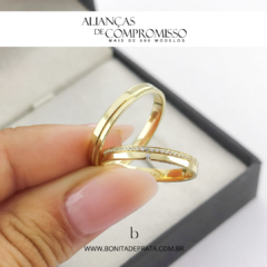 Alianças De Casamento 3mm Ouro 18k Maciço + Brindes (1047) - Bonita de Prata