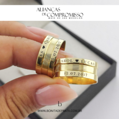 Alianças De Casamento 8mm Ouro 18k Maciço + Brindes (1050) - Bonita de Prata