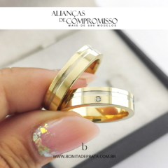 Alianças De Casamento 5mm Ouro 18k Maciço + Brindes (1055) - Bonita de Prata