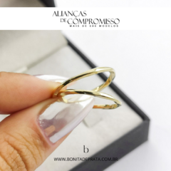 Alianças De Casamento 1.5mm Ouro 18k Maciço + Brindes (1067) - Bonita de Prata
