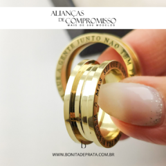 Alianças De Casamento 8mm Ouro 18k Maciço + Brindes (1076) - Bonita de Prata