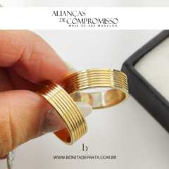 Alianças De Casamento 7mm Ouro 18k Maciço + Brindes (1079) - Bonita de Prata