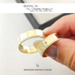 Alianças De Casamento 6mm Ouro 18k Maciço + Brindes (1080) - Bonita de Prata