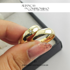 Alianças De Casamento 5mm Ouro 18k Maciço + Brindes (1096) - Bonita de Prata