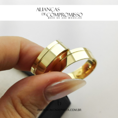 Alianças De Casamento 6mm Ouro 18k Maciço + Brindes (1104) - Bonita de Prata