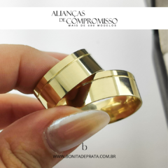 Alianças De Casamento 7mm Ouro 18k Maciço + Brindes (1108) na internet