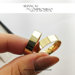 Alianças De Casamento 5mm Ouro 18k Maciço + Brindes (1109) - Bonita de Prata