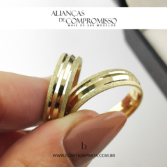 Alianças De Casamento 5mm Ouro 18k Maciço + Brindes (1114) - Bonita de Prata