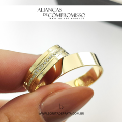 Alianças De Casamento 5mm Ouro 18k Maciço + Brindes (1116) - Bonita de Prata