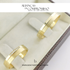 Alianças De Casamento 4mm Ouro 18k Maciço + Brindes (1131) - Bonita de Prata