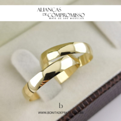 Alianças De Casamento Abaulada Polida 4mm Ouro 18k Brindes na internet