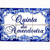 Placa estilo Colonial Personalizada Azul 30x45cm - comprar online