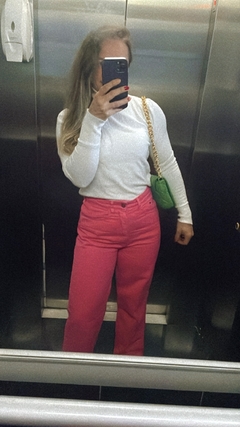 Calça jeans rosa wide - loja online