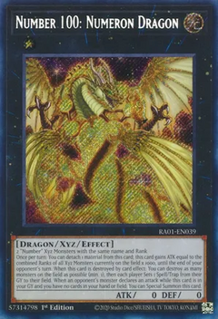 Number 100: Numeron Dragon (Secret Rare) - 25th Anniversary Rarity Collection (RA01)