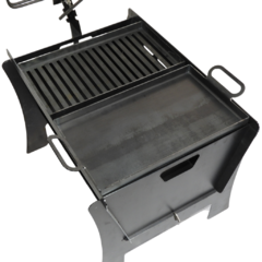 Asador Fogonero Desmontable con Plancha y Parrilla - comprar online