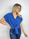 blusa apliques dourados