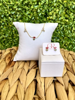 Conjunto Pulseira e Brinco Tulipas