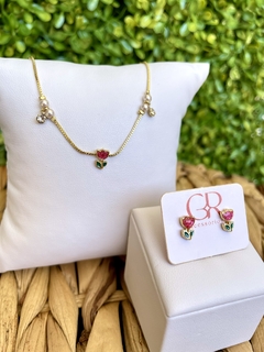 Conjunto Pulseira e Brinco Tulipas - comprar online