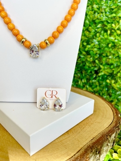 Conjunto Murano Laranja Gota