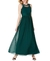 Elegancia Clásica: Vestido Largo Verde Esmeralda con Detalles de Pedrería