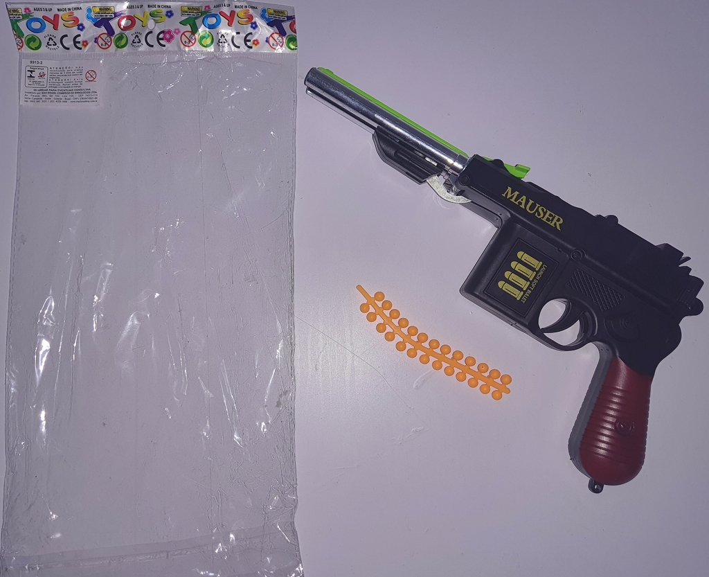 Kit Arminha de Brinquedo Pistola / Atira bolinhas de Plástico