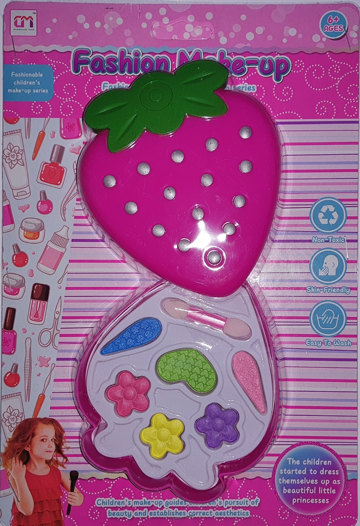 Brinquedo Infantil Kit Maquiagem para Boneca Little Beauty Morango