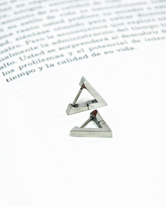 Aros Argollas Triangulares mini Bisagra (Acero Quirúrgico) - Roma bijouterie