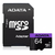 MEMORIA MICRO SDXC ADATA 64GB UHS-I U1 C/ADAPT (AUSDX64GUICL10-RA1) en internet